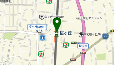 宅配ロッカーPUDO 小田急電鉄 桜ケ丘駅の地図画像