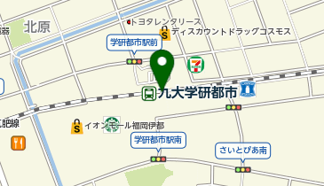 宅配ロッカーPUDO JR九州 九大学研都市駅の地図画像