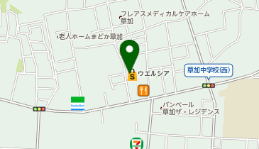 宅配ロッカーPUDO ウエルシア 草加店の地図画像