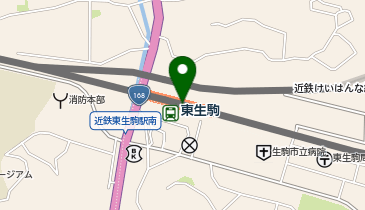 宅配ロッカーPUDO 近畿日本鉄道 東生駒駅の地図画像