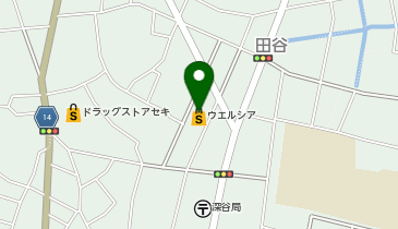 宅配ロッカーPUDO ウエルシア 深谷東大沼店の地図画像