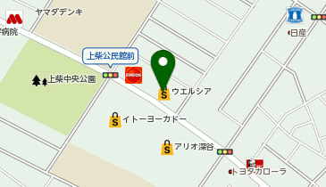 宅配ロッカーPUDO ウエルシア 深谷上柴西店の地図画像