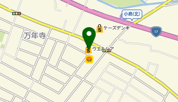 宅配ロッカーPUDO ウエルシア 本庄万年寺店の地図画像