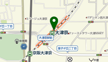 宅配ロッカーPUDO JR西日本 大津京駅の地図画像