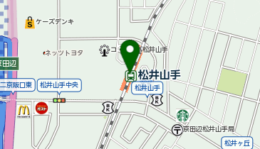 宅配ロッカーPUDO JR西日本 松井山手駅の地図画像