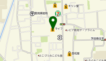 宅配ロッカーPUDO ライフ 横堤店の地図画像