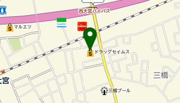 宅配ロッカーPUDO ドラッグセイムス 大宮西店の地図画像