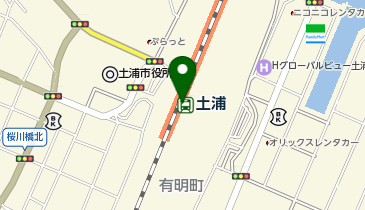 宅配ロッカーPUDO りんりんスクエア土浦 PLAYatre内の地図画像
