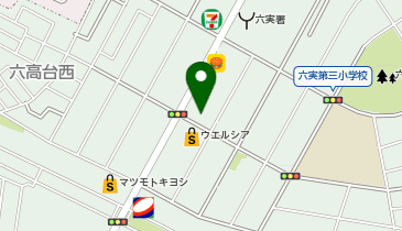 宅配ロッカーPUDO Big-A 松戸六高台店の地図画像