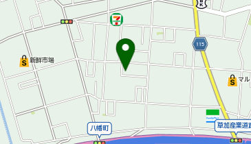 宅配ロッカーPUDO レオパレス21 CARARU草加八幡町の地図画像