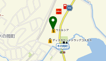 宅配ロッカーPUDO ウエルシア 大津木の岡店の地図画像