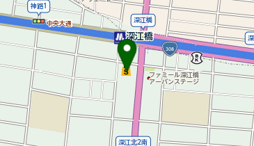 宅配ロッカーPUDO イズミヤ 深江橋店の地図画像