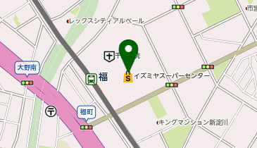 宅配ロッカーPUDO イズミヤ 福町店の地図画像
