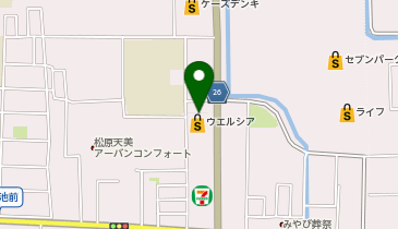 宅配ロッカーPUDO ウエルシア 松原天美東店の地図画像