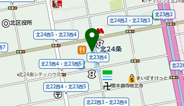 宅配ロッカーPUDO 札幌市交通局 北24条バスターミナルの地図画像