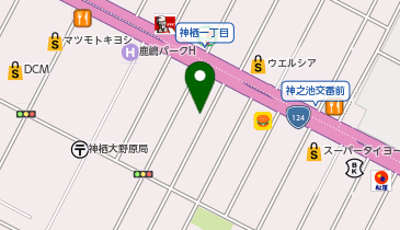 宅配ロッカーPUDO ウエルシア 神栖大野原店の地図画像