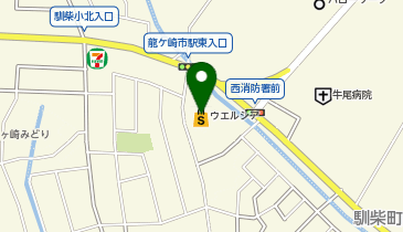 宅配ロッカーPUDO ウエルシア 龍ケ崎佐貫店の地図画像