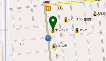 宅配ロッカーPUDO マックスバリュ 各務原店の地図画像