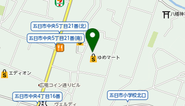 宅配ロッカーPUDO イズミ ゆめマート 五日市の地図画像
