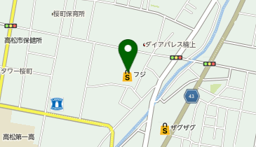 宅配ロッカーPUDO フジ フジ楠上店の地図画像
