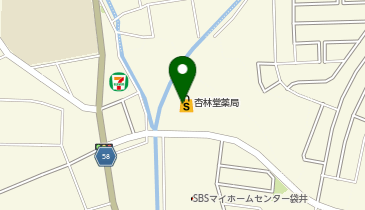 宅配ロッカーPUDO 杏林堂薬局 袋井下山梨店の地図画像
