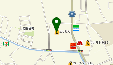 宅配ロッカーPUDO とりせん 細谷店の地図画像