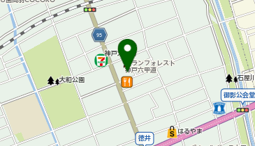 宅配ロッカーPUDO ウエルシア 神戸中郷店の地図画像