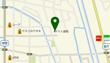宅配ロッカーPUDO ヤマト運輸 富山経堂センターの地図画像
