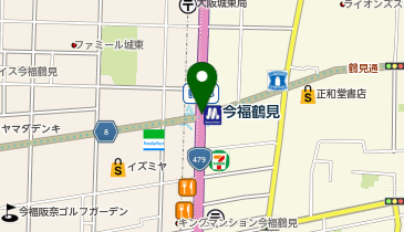 宅配ロッカーPUDO Osaka Metro長堀鶴見緑地線 今福鶴見駅 西改札出て右手の地図画像