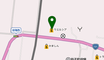 宅配ロッカーPUDO ウエルシア 益子町役場前店の地図画像