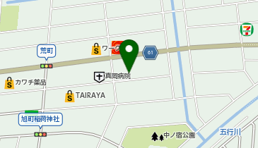 宅配ロッカーPUDO ウエルシア 真岡荒町店の地図画像