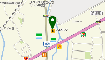 宅配ロッカーPUDO ウエルシア 宇都宮簗瀬店の地図画像