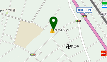宅配ロッカーPUDO ウエルシア 川越岸町店の地図画像