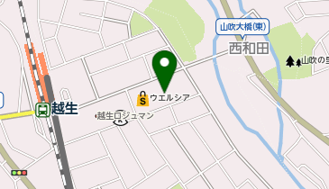 宅配ロッカーPUDO ウエルシア 越生店の地図画像