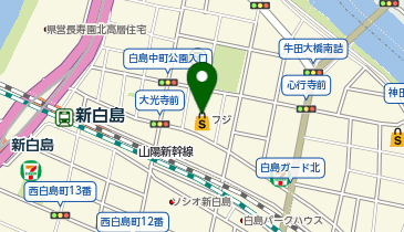 宅配ロッカーPUDO フジ フジ白島店の地図画像