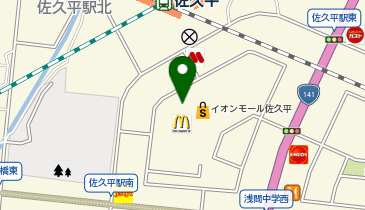 宅配ロッカーPUDO イオン 佐久平店の地図画像
