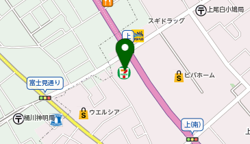 宅配ロッカーPUDO セブン-イレブン 上尾上店の地図画像