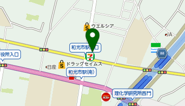 宅配ロッカーPUDO セブン-イレブン 和光店の地図画像