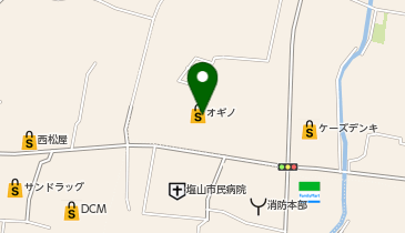 宅配ロッカーPUDO オギノ 甲州店の地図画像