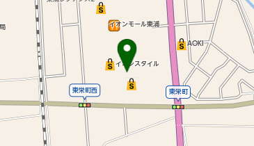 宅配ロッカーPUDO イオンスタイル東浦の地図画像