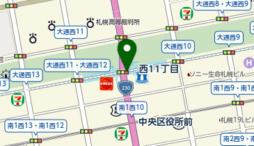 宅配ロッカーPUDO 札幌市交通局 西11丁目駅の地図画像