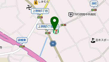 宅配ロッカーPUDO セブン-イレブン 志木上宗岡5丁目店の地図画像