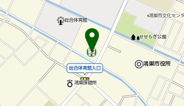 宅配ロッカーPUDO セブン-イレブン 鴻巣市役所前店の地図画像