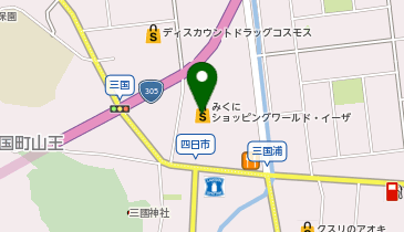 宅配ロッカーPUDO みくにショッピングワールド イーザの地図画像