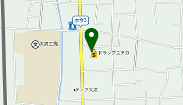 宅配ロッカーPUDO ドラッグユタカ 大垣本今店の地図画像