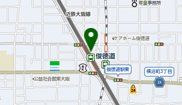 宅配ロッカーPUDO 近商ストア Pochette俊徳道店の地図画像