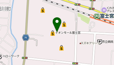 宅配ロッカーPUDO イオンスタイル富士宮の地図画像