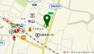 宅配ロッカーPUDO セブン-イレブン 横浜中山北店の地図画像