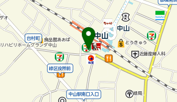宅配ロッカーPUDO セブン-イレブン 横浜中山駅南口店の地図画像