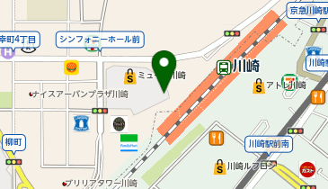 宅配ロッカーPUDO セブン-イレブン ミューザ川崎店の地図画像